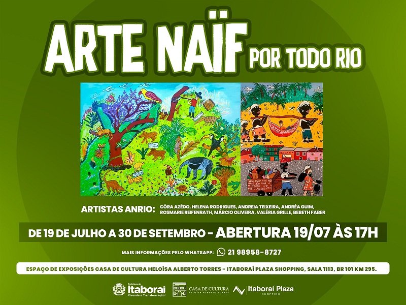 Itaboraí recebe exposição “Arte Naïf por Todo Rio” a partir deste sábado