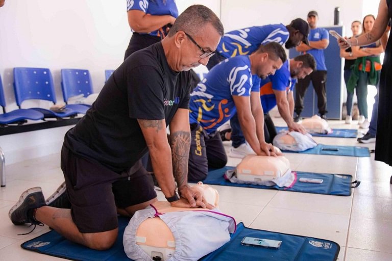 Professores da Secretaria Municipal de Esporte e Lazer de Itaboraí participam de capacitação em Suporte Básico de Vida 2