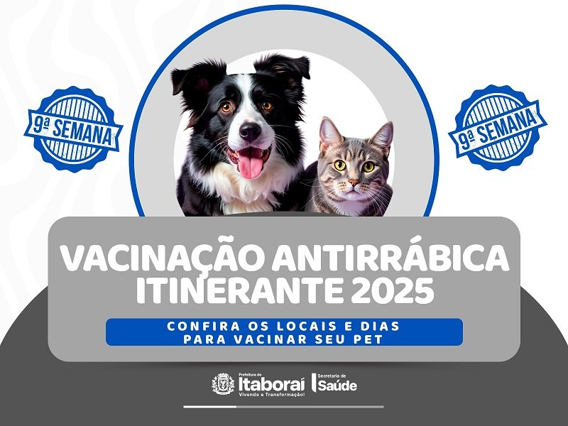 Prefeitura de Itaboraí avança com a 9ª semana da Vacinação Antirrábica Itinerante 2025