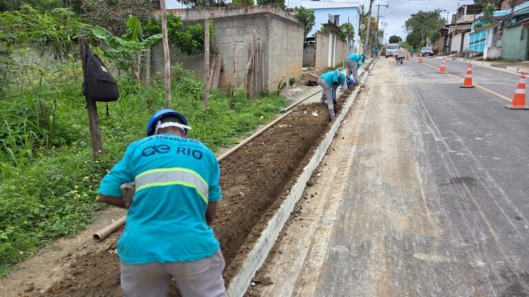 Mais de 20 quilômetros de rede foram instalados no bairro