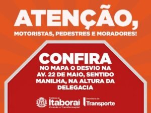 Avenida 22 de Maio terá interdição parcial no Centro para avanço das obras de revitalização