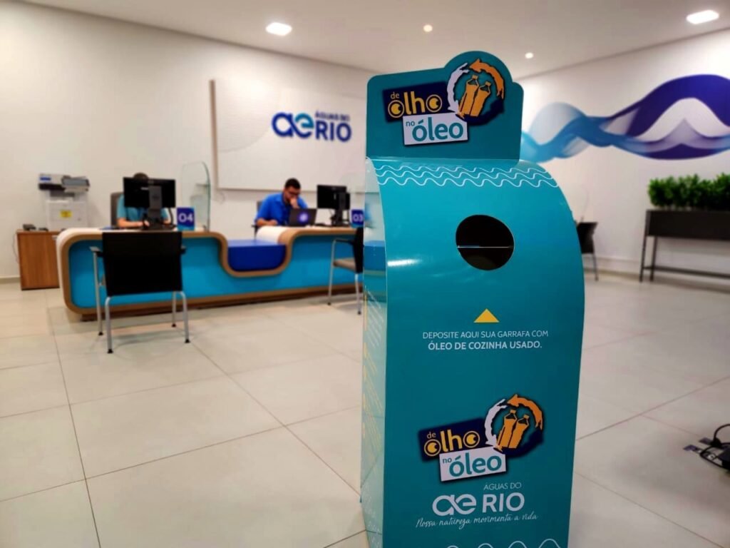 Ponto de coleta de óleo na Baixada Fluminense