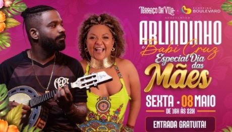 Flyer Arlindinho e Babi Cruz Terraço da Vila