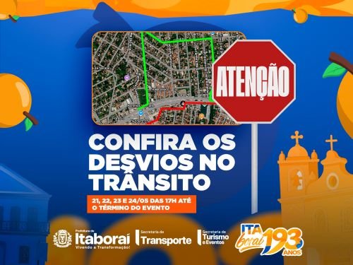 Itaboraí 193 anos Trânsito terá alterações durante programação de aniversário da cidade