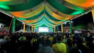 Ita Fan Fest 3x0 do Brasil sobre o Haiti transforma a Praça Marechal Floriano Peixoto em uma grande arquibancada verde e amarela