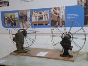 Enrolador de filmes original de cabine de cinema