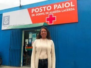 Jeane Pierre trabalha em unidade de saúde do bairro Paiol de Pólvora, em Nilópolis