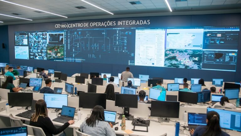 Centro de Operações Integradas da Águas do Rio monitora variáveis 24 horas por dia